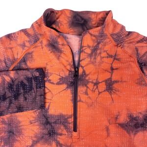 LULULEMON Metal Vent Tech 1/2 Zip 2.0 MYAR/GGRE‎ Orange Tie Dye Large